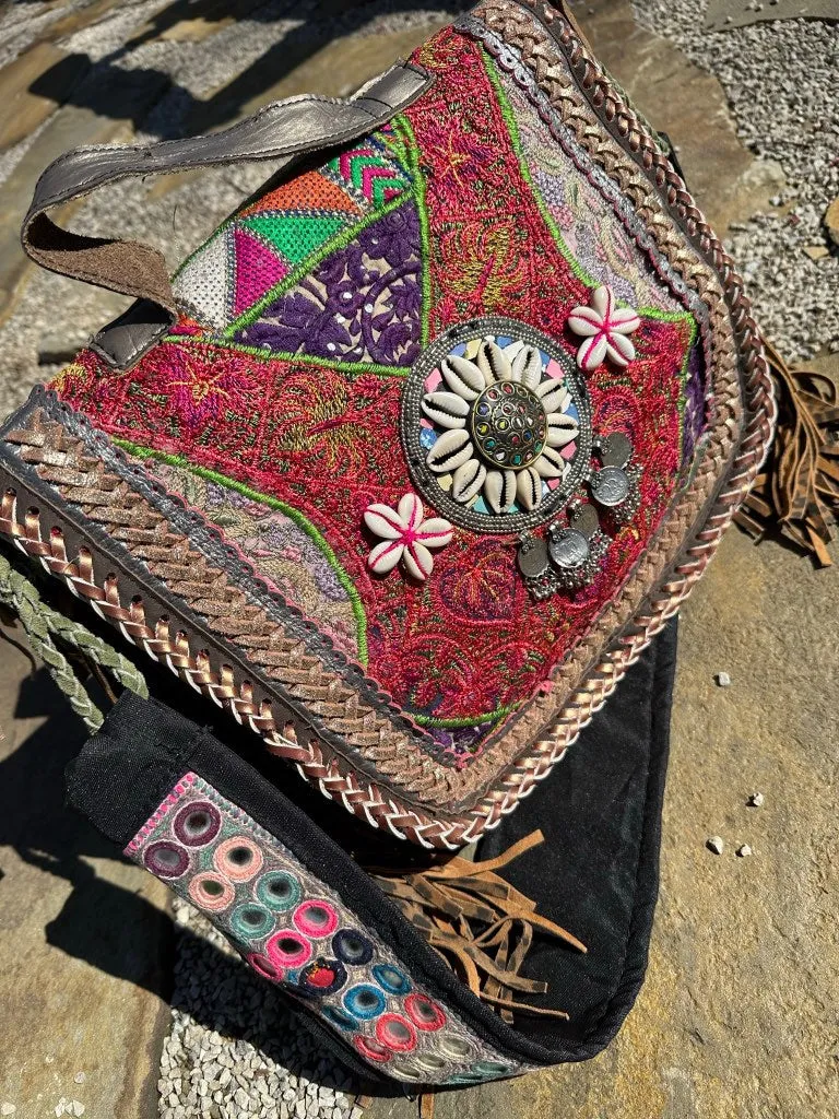 Gypsy Cheetah Fringed Bag
