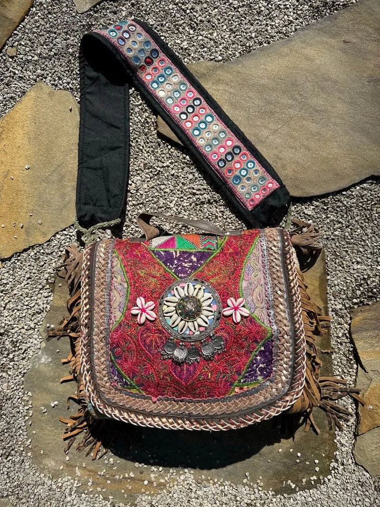 Gypsy Cheetah Fringed Bag