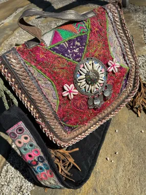 Gypsy Cheetah Fringed Bag