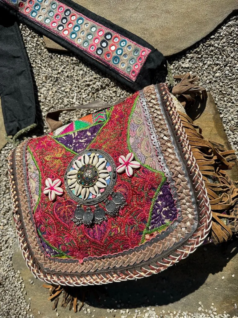 Gypsy Cheetah Fringed Bag