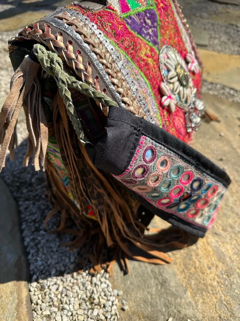 Gypsy Cheetah Fringed Bag