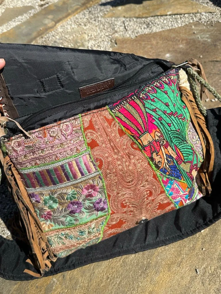 Gypsy Cheetah Fringed Bag