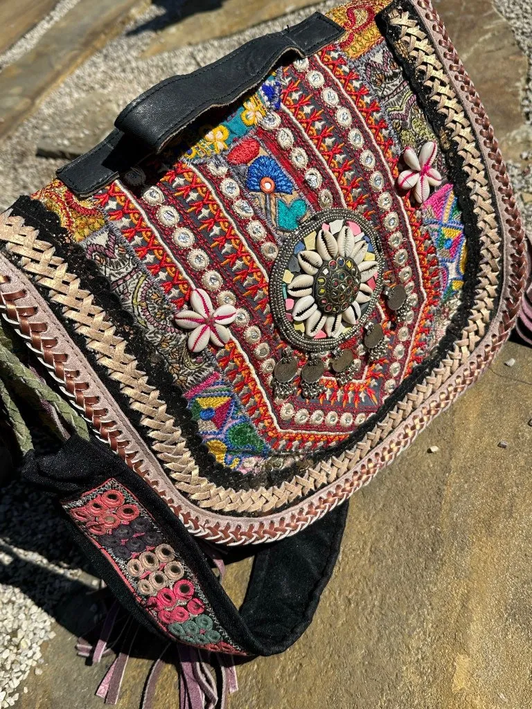 Gypsy Lavender Bliss Fringed Bag