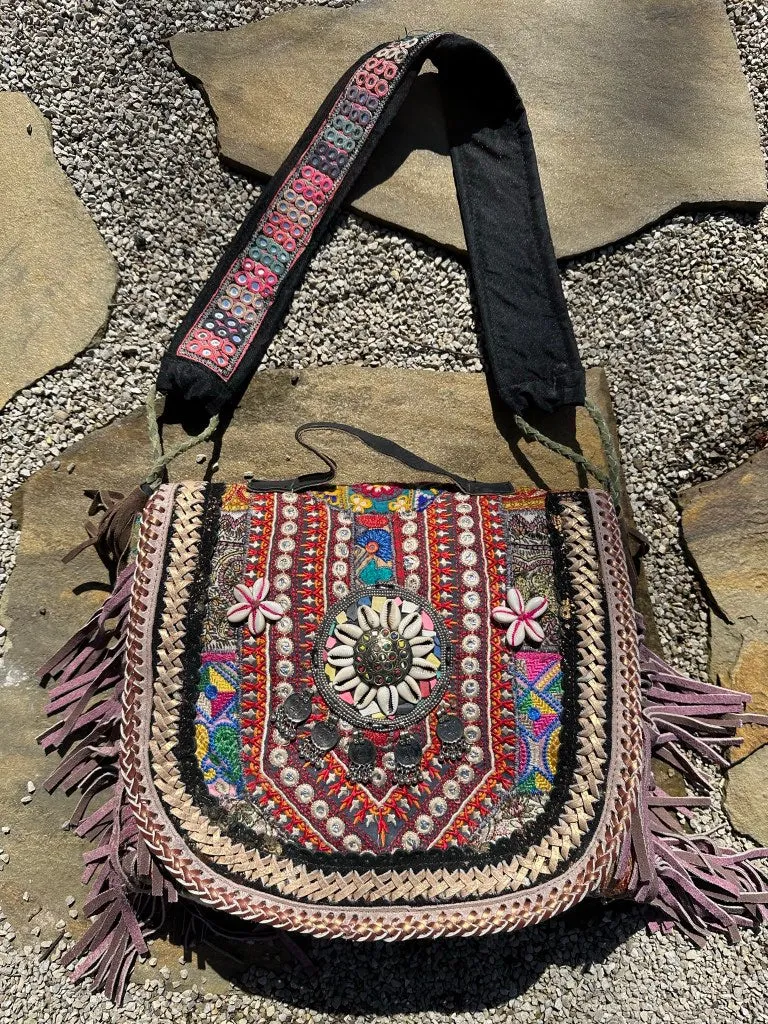 Gypsy Lavender Bliss Fringed Bag