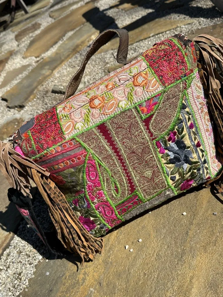 Gypsy Lavender Bliss Fringed Bag