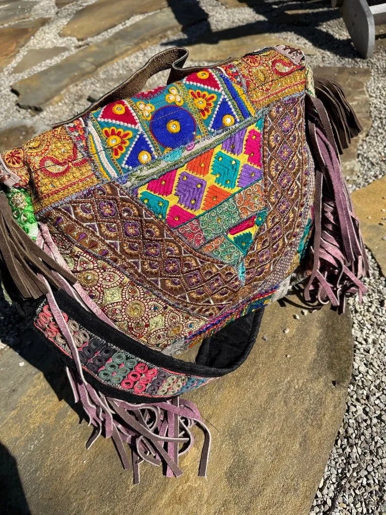 Gypsy Lavender Bliss Fringed Bag
