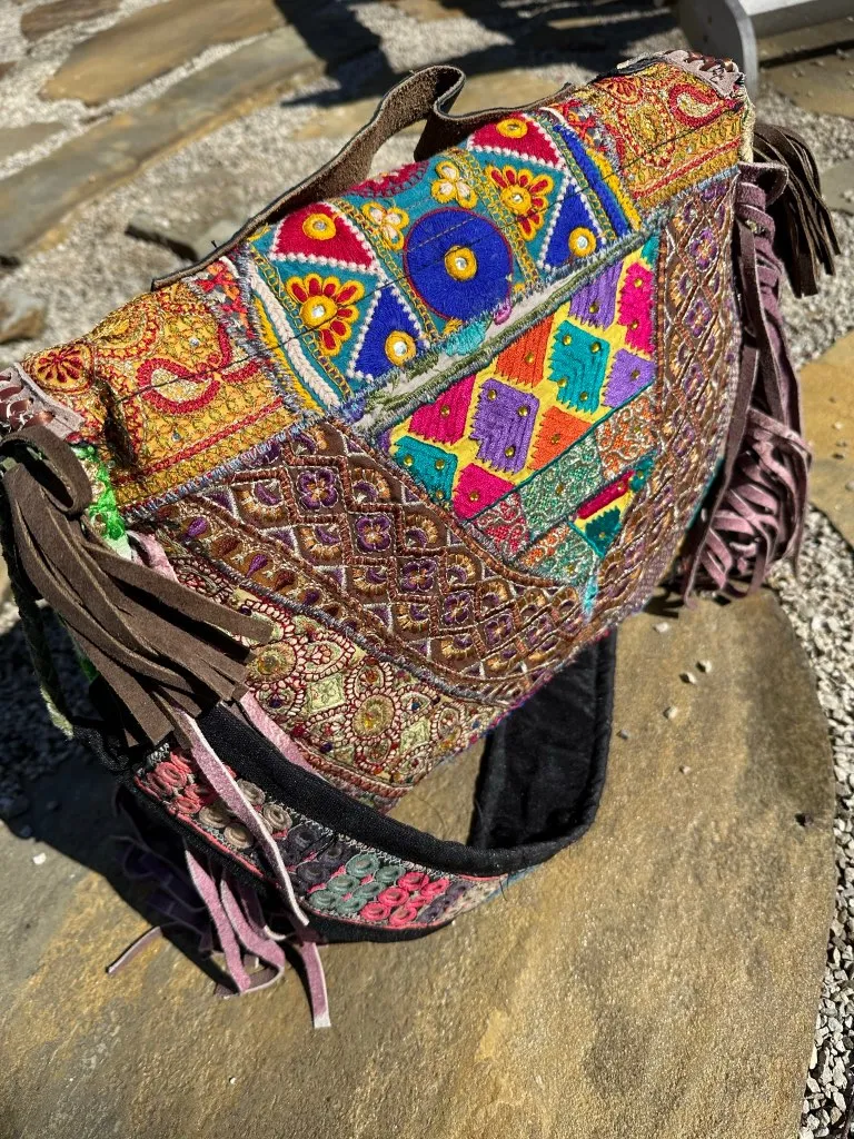 Gypsy Lavender Bliss Fringed Bag