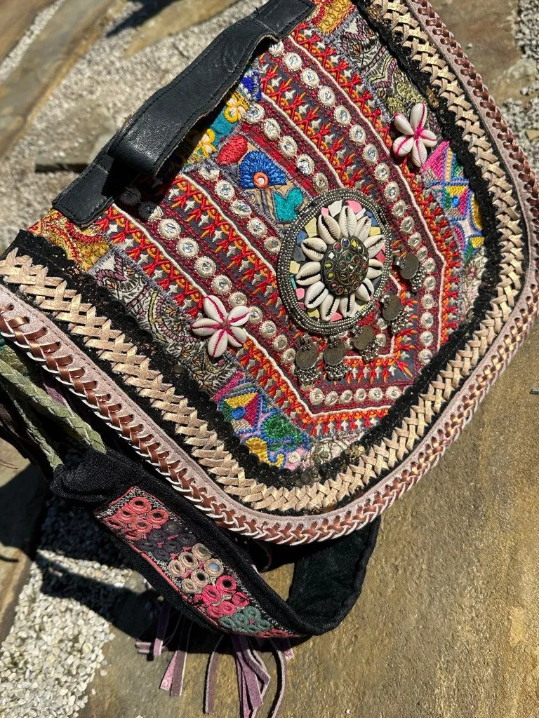 Gypsy Lavender Bliss Fringed Bag