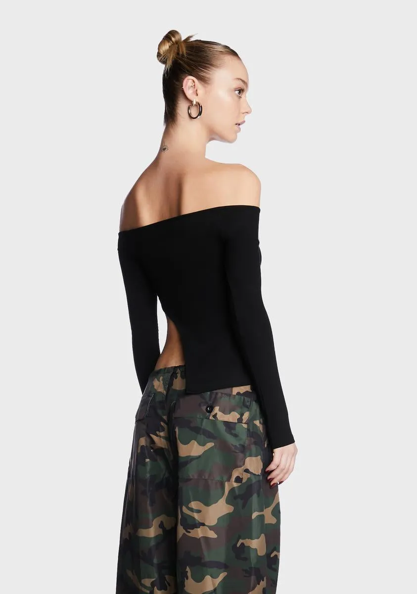 Helena Asymmetric Off The Shoulder Top