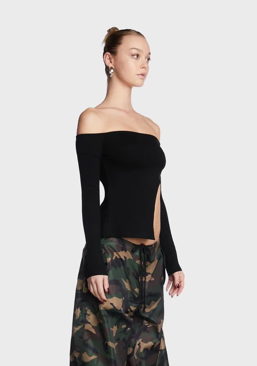 Helena Asymmetric Off The Shoulder Top