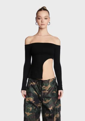 Helena Asymmetric Off The Shoulder Top