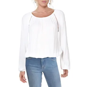 INC Womens Boho Cropped Peasant Top