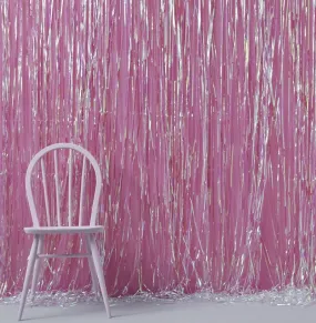 Iridescent Foil Fringe Curtain Backdrop