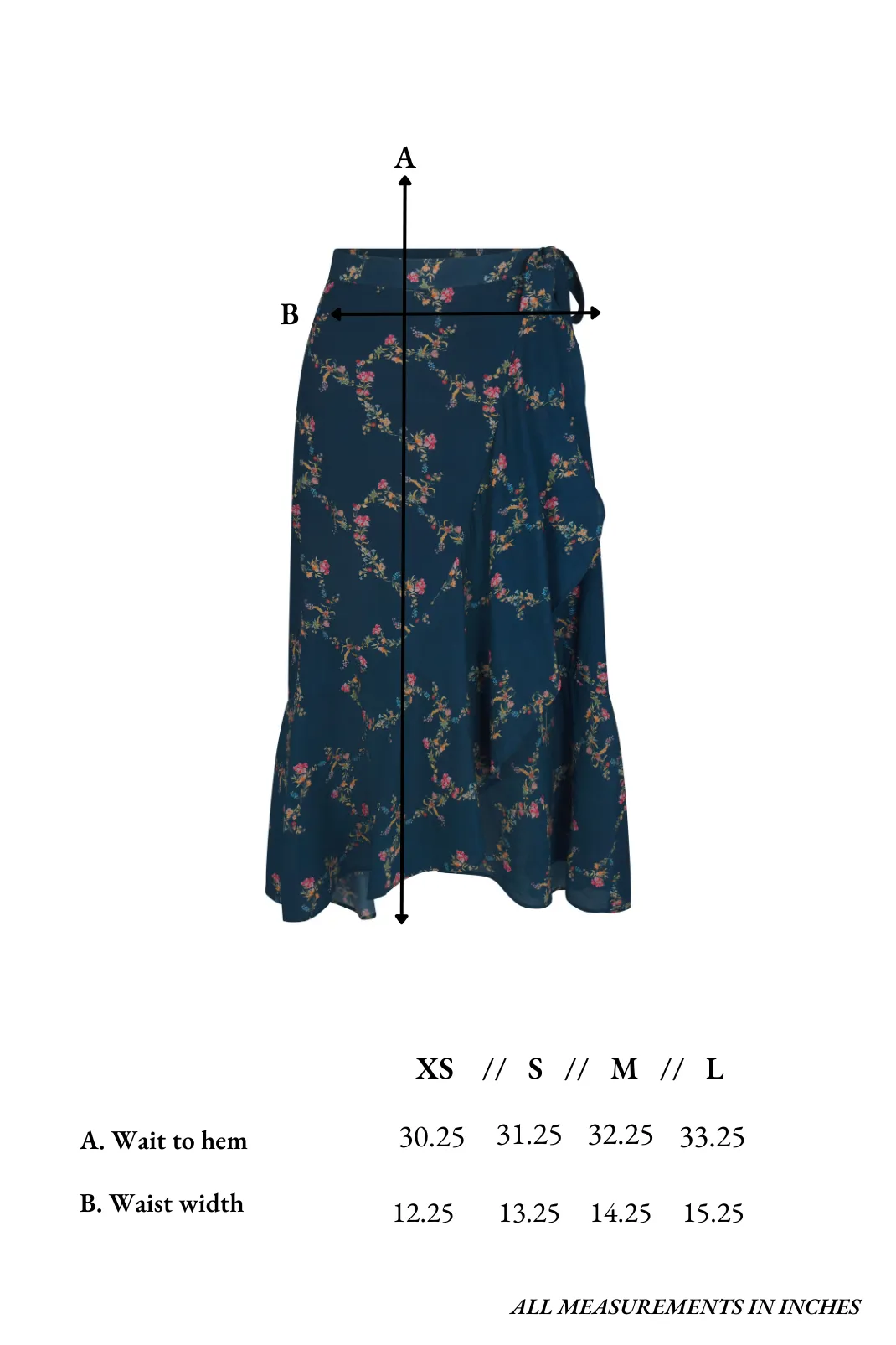 Isabel Skirt in Midnight Garden