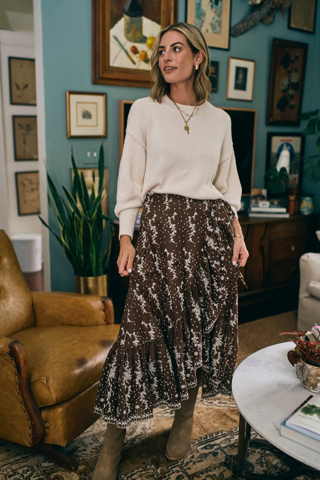 Isabel Skirt in Vintage Eyelet