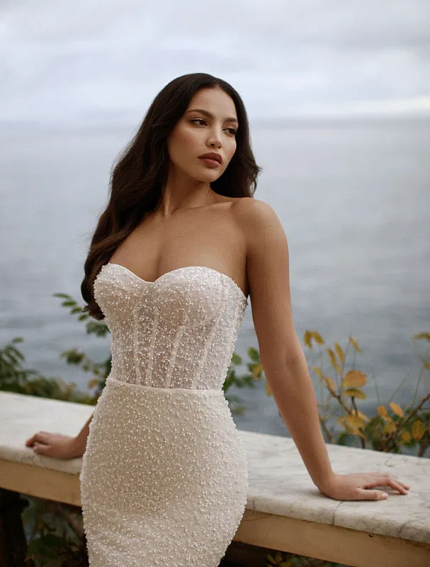Jasmine Elegant Off-Shoulder White Wedding Dress