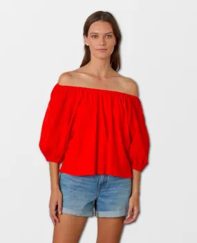 Katy Raglan Sleeve Top Cardinal
