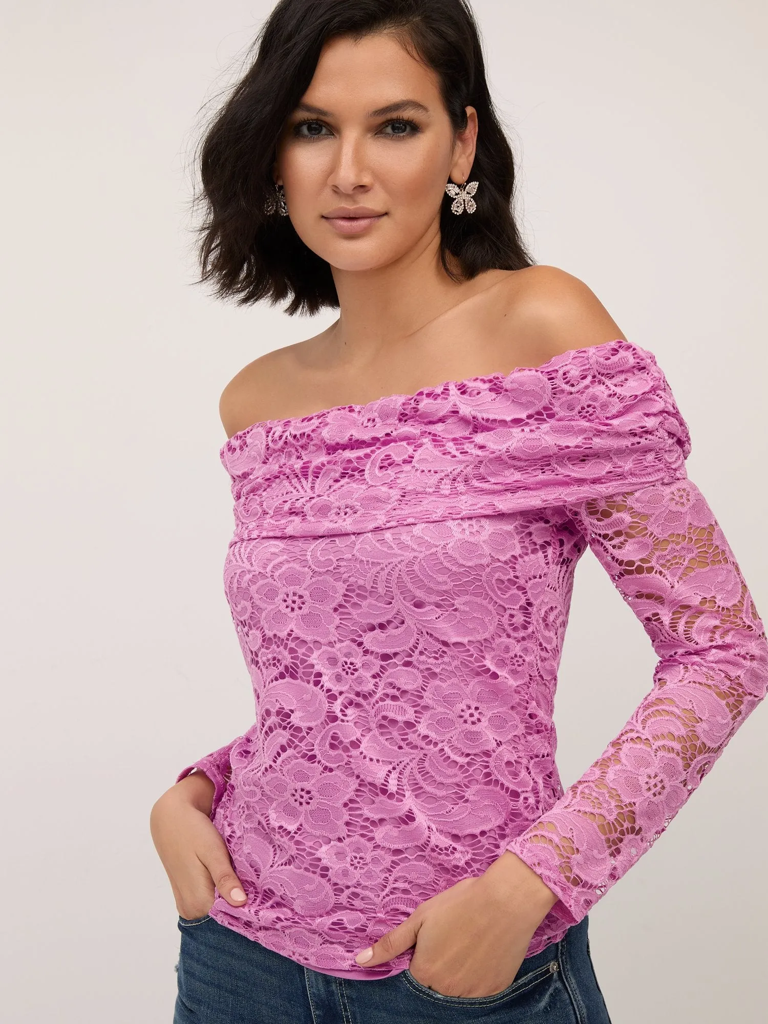Lace Off-The-Shoulder Top