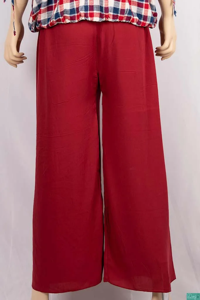 Ladies Wide-Legged Long Palazzo Pants