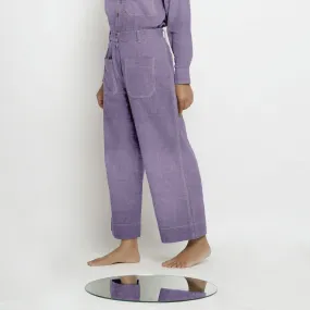 Lavender Linen Patch Pocket Wide Legged Pant