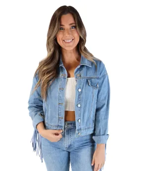 Le Lis fringe denim jacket (s)