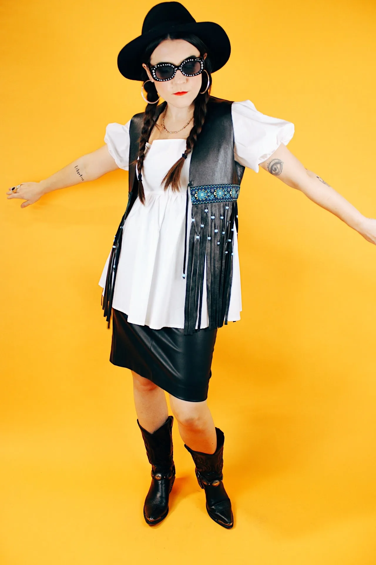 Leather Fringe Vest