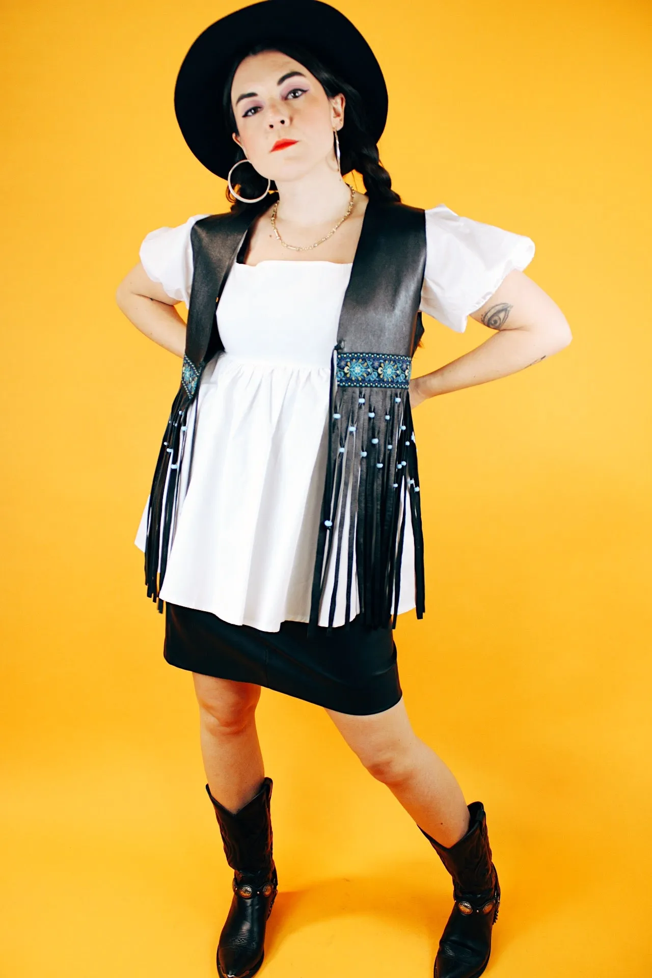 Leather Fringe Vest