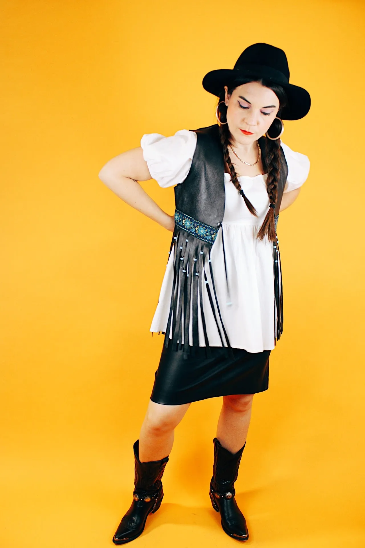 Leather Fringe Vest