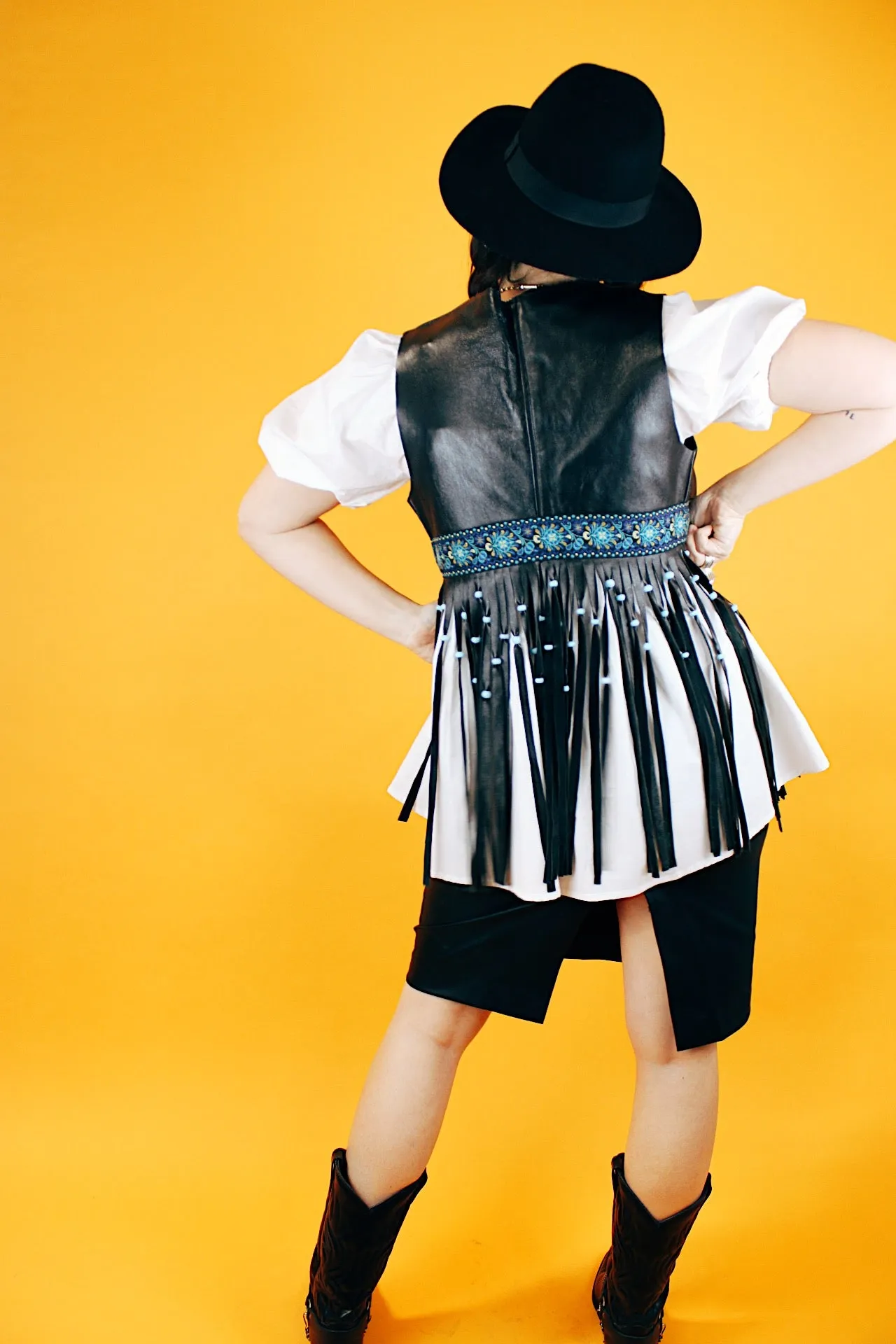 Leather Fringe Vest