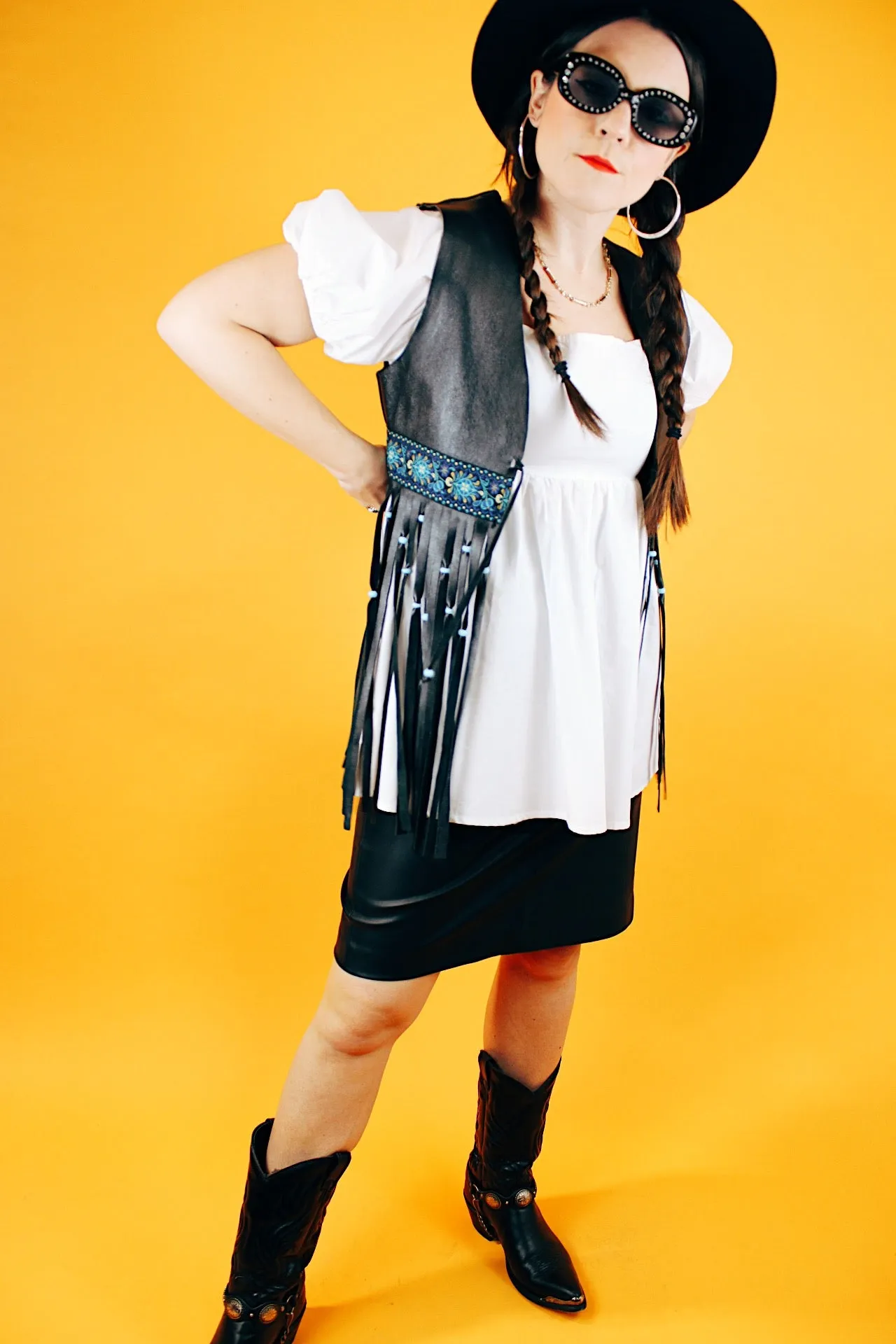 Leather Fringe Vest