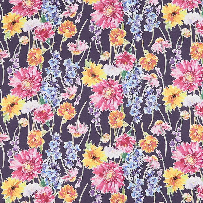 Lila Tueller - Stems Eggplant Rayon Yardage
