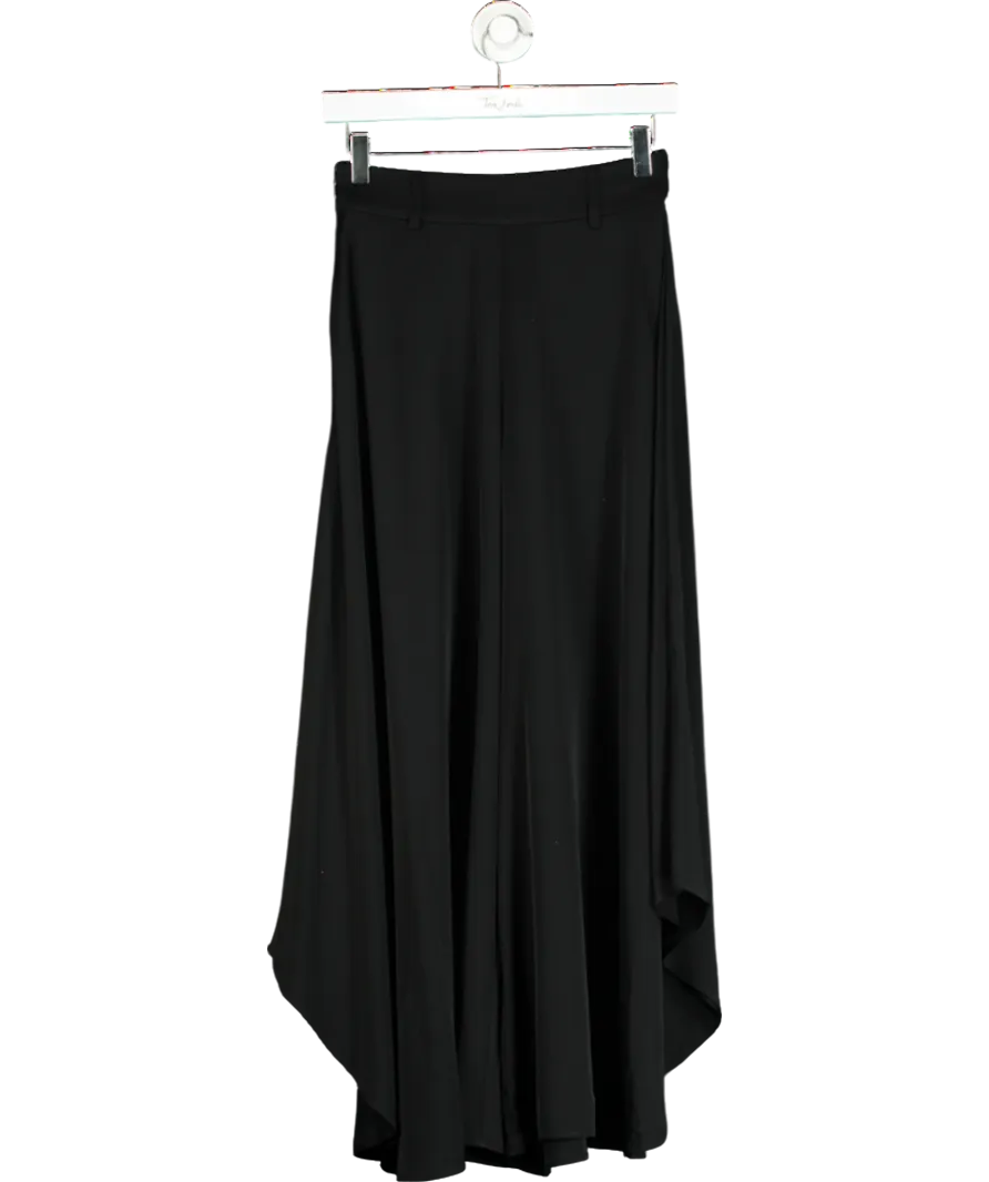 Lily Silk Black Wide-legged Silk Fig Pants W26