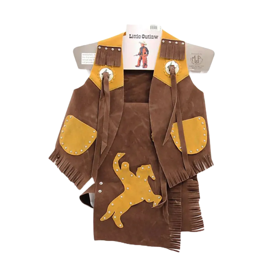 M&F® Children's Western Cowboy Brown Vest and Chap Set 5083002