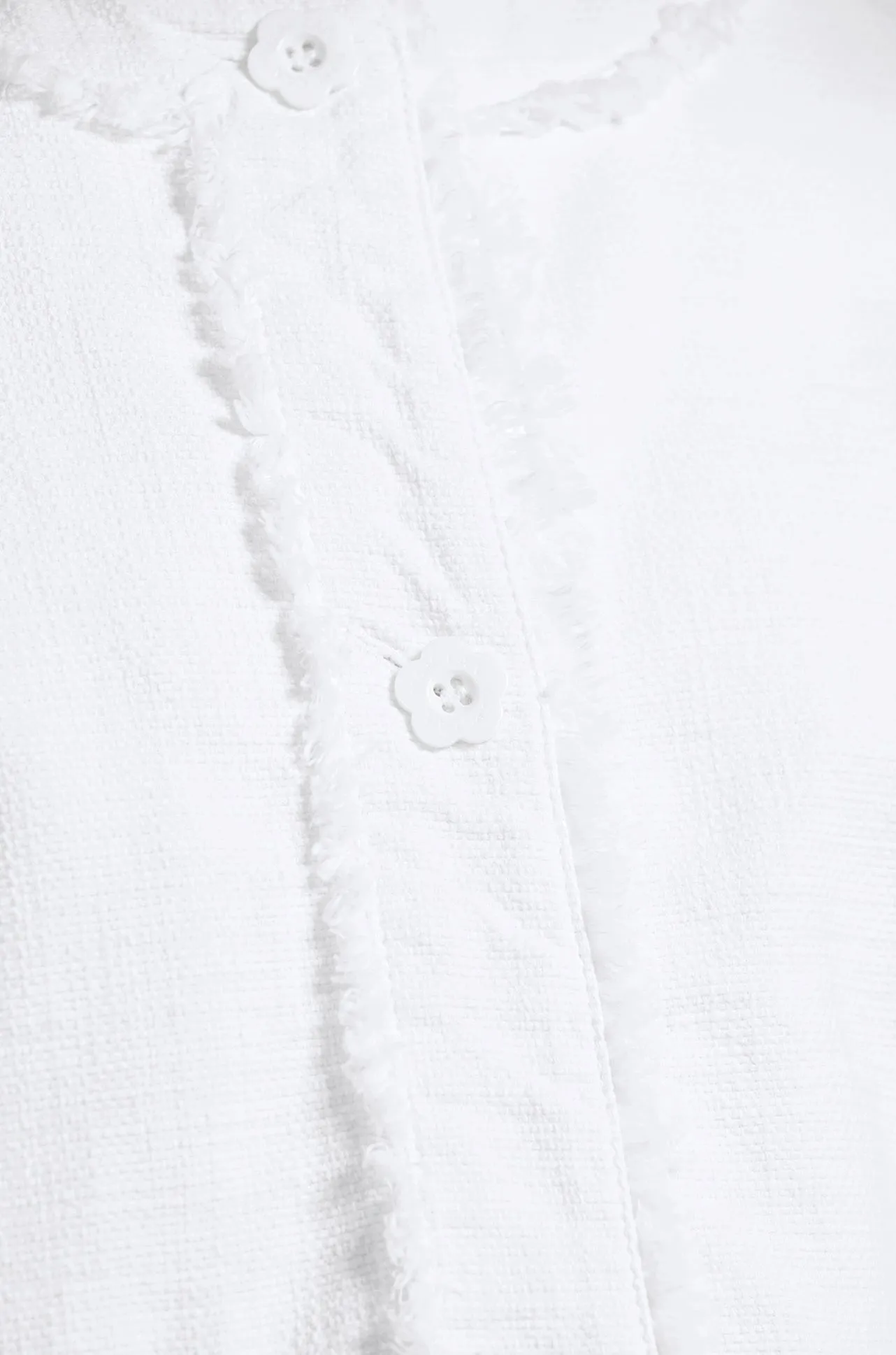 Marc Cain - Fringed Jacket with Floral Buttons