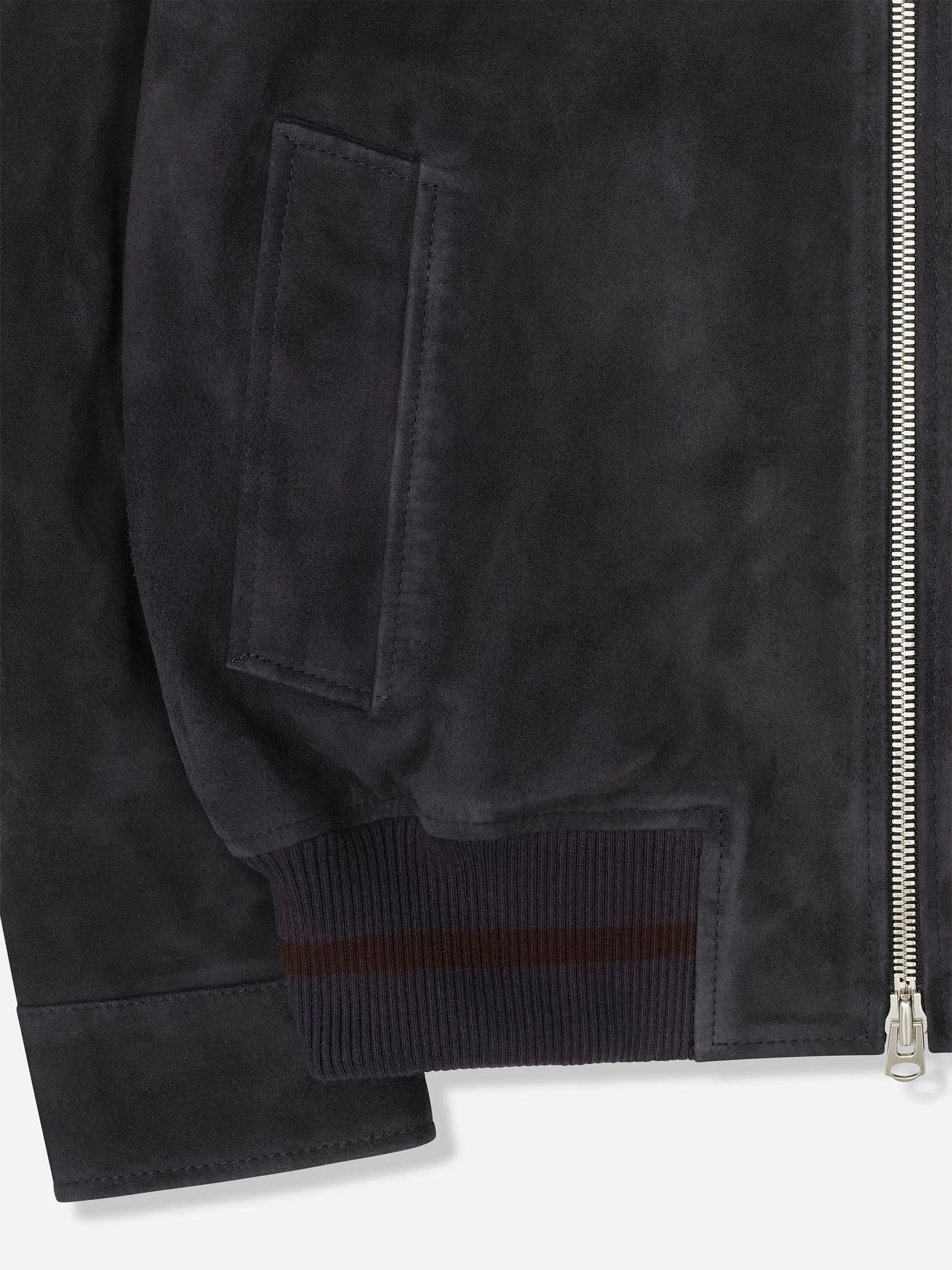 Midnight Navy Suede Blouson