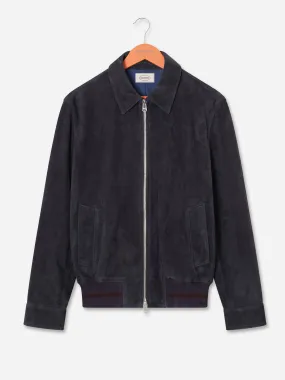 Midnight Navy Suede Blouson