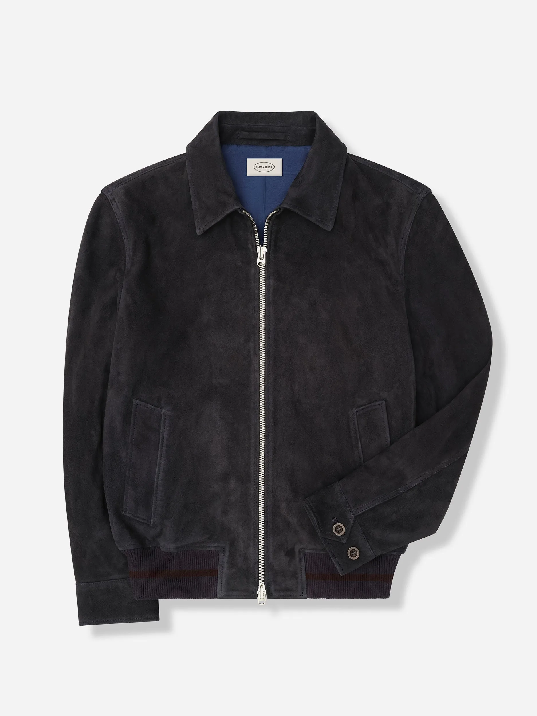 Midnight Navy Suede Blouson