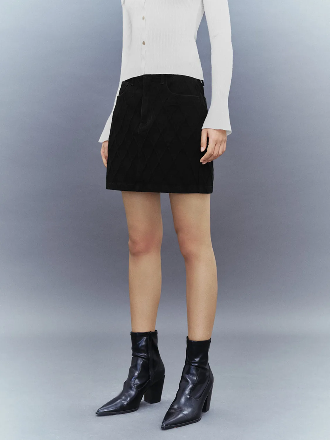 Mini A-Line Denim Skirts
