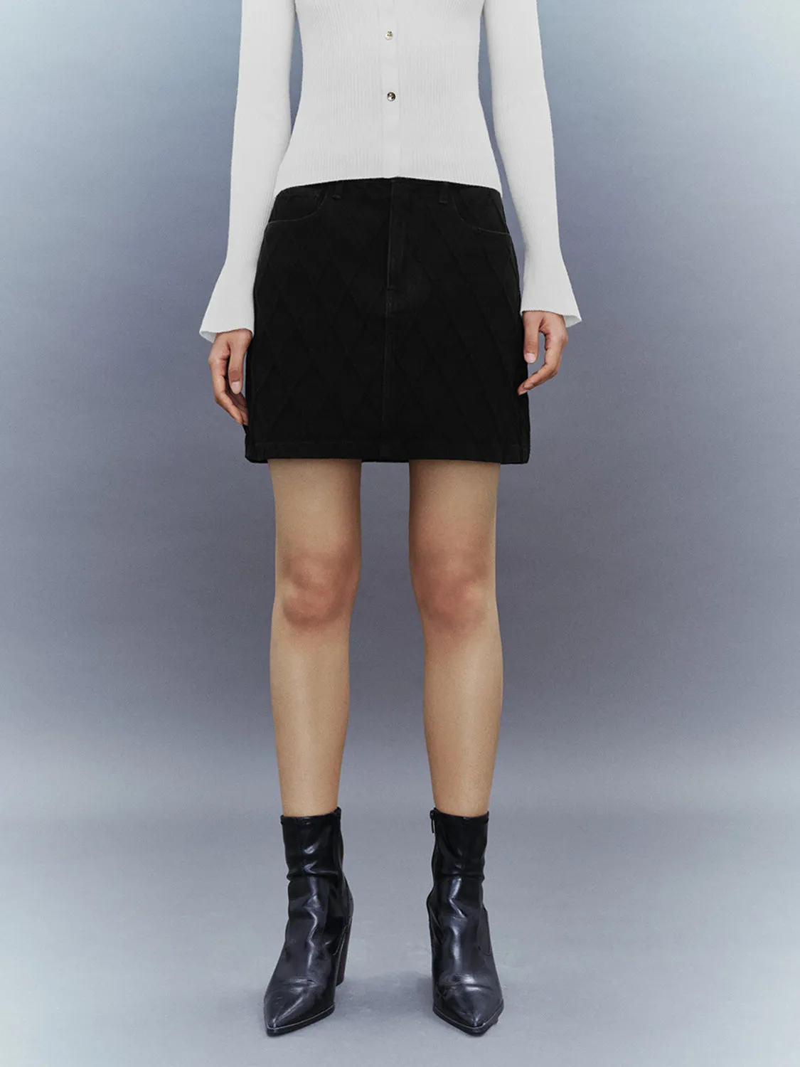 Mini A-Line Denim Skirts