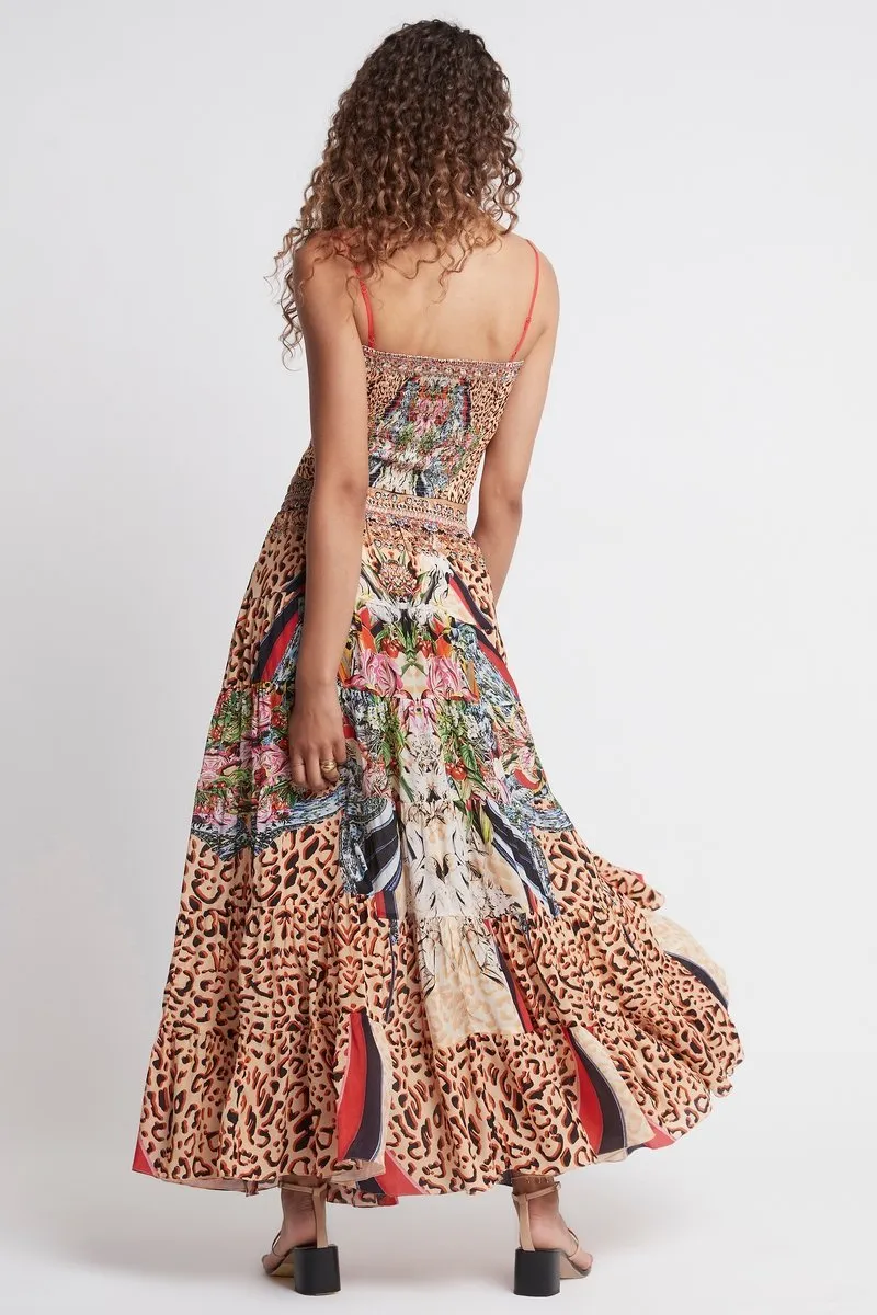 MOCHA MY LIFE SMOCKING CORSET TOP