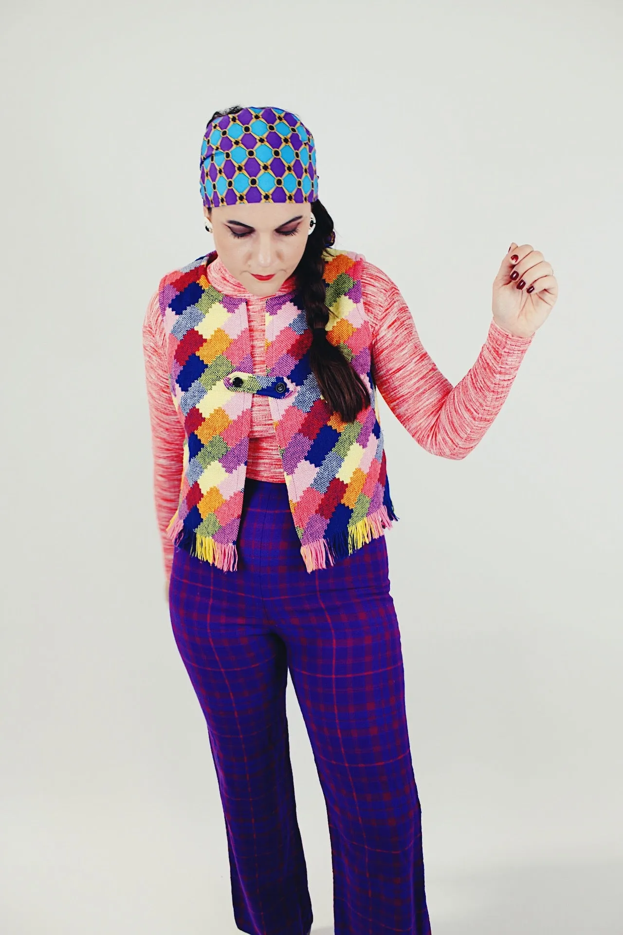 Multicolored Fringe Vest
