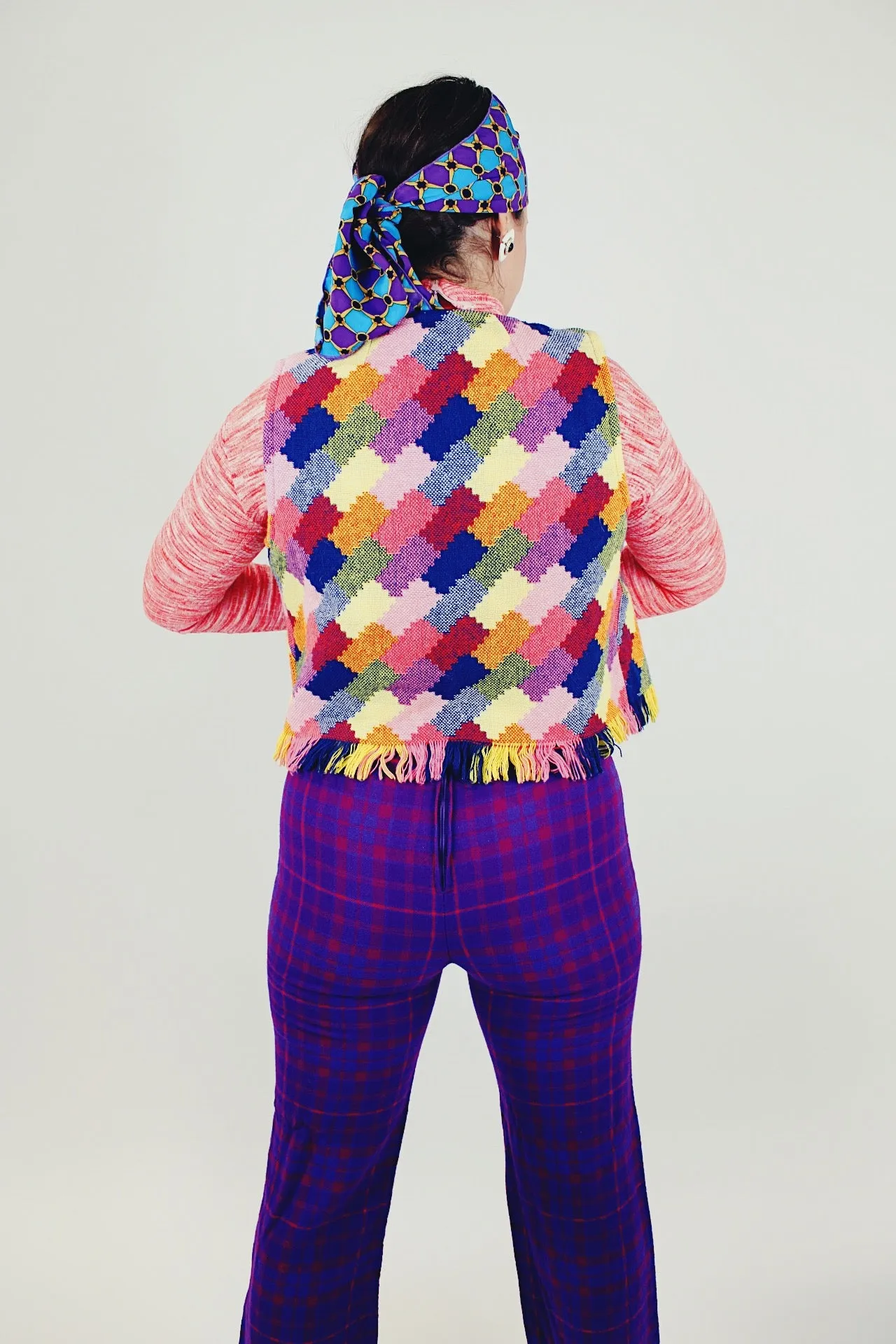 Multicolored Fringe Vest