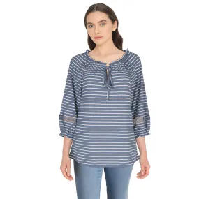 mySTYLE Women's Long Sleeve Peasant Top