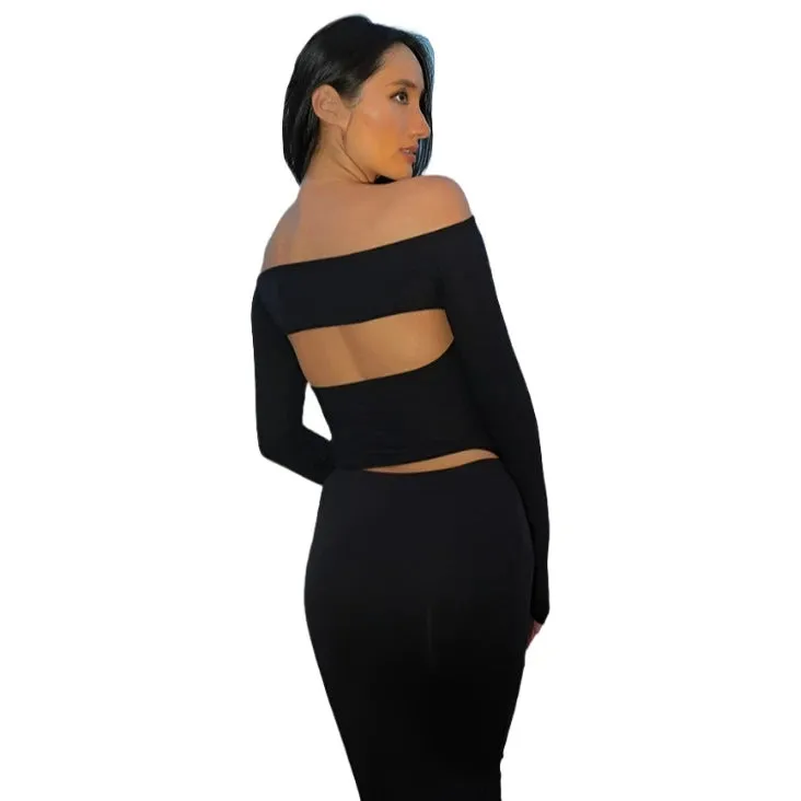 Off-The-Shoulder Open Back Top