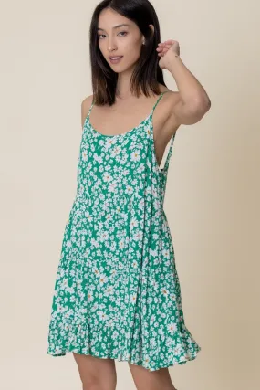 Open Back Floral Print Mini Dress