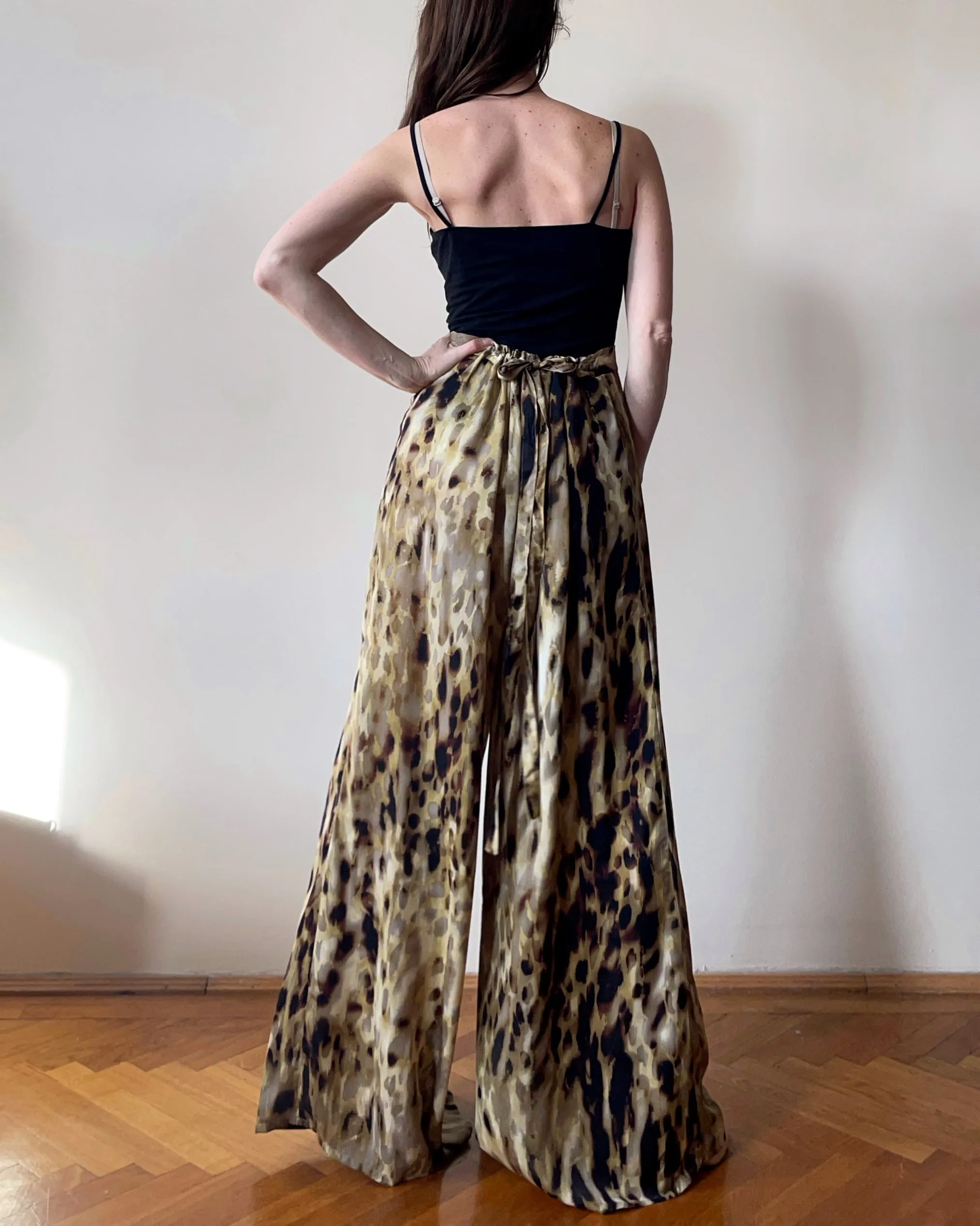 PALAZZO PANTS ABSTRACT ANIMAL