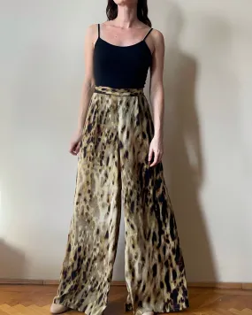 PALAZZO PANTS ABSTRACT ANIMAL