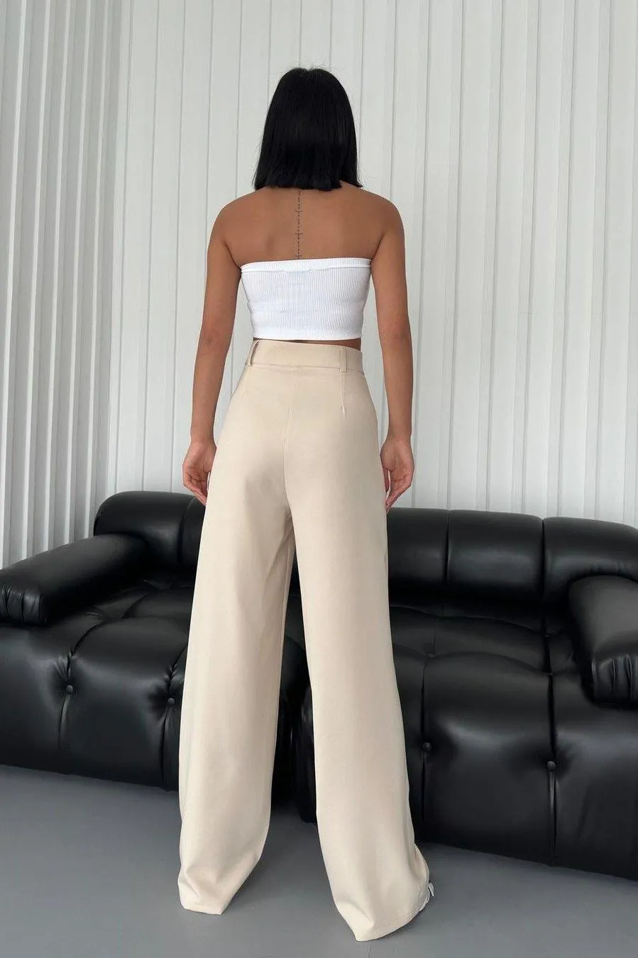 PALAZZO PANTS BEIGE