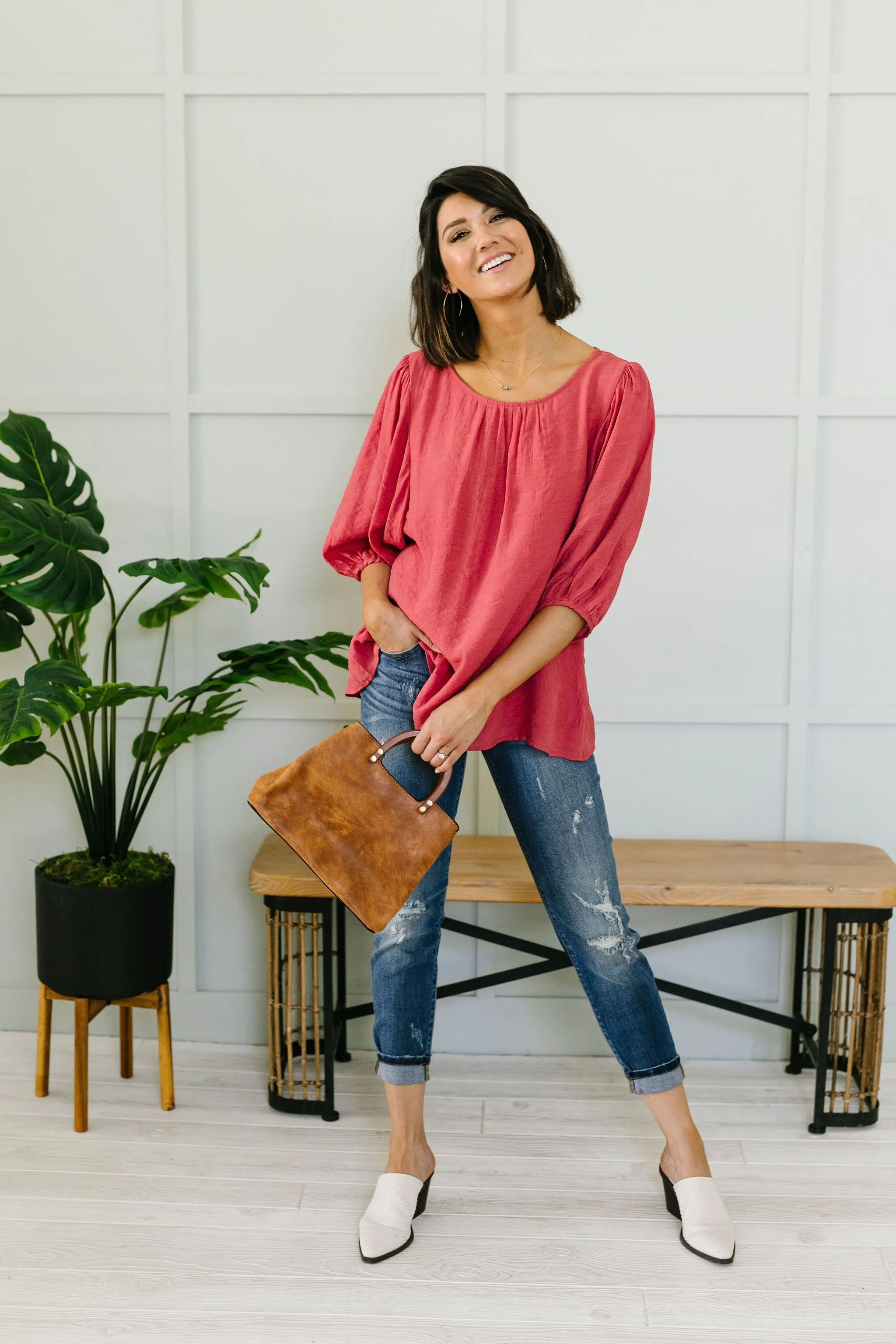 Persimmon Peasant Blouse
