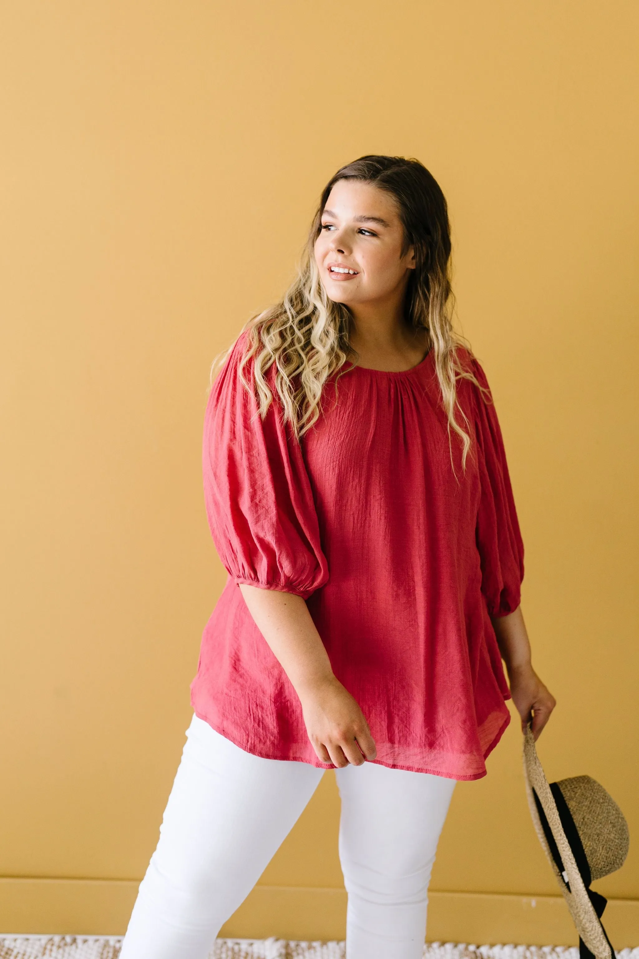 Persimmon Peasant Blouse
